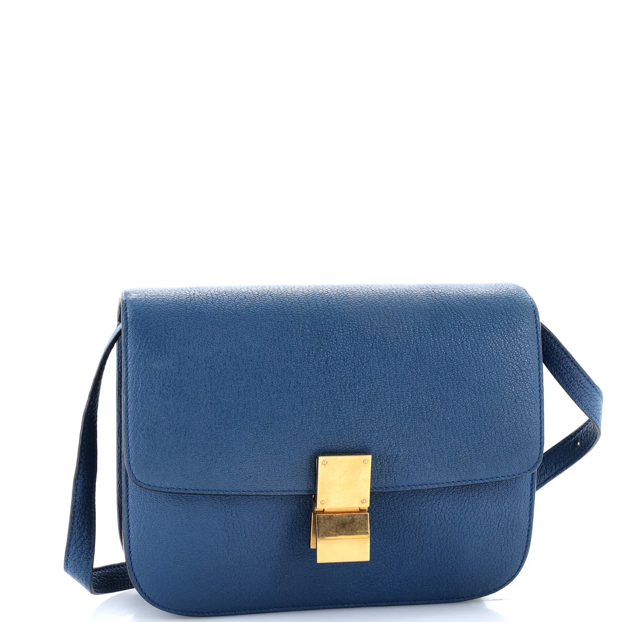 Classic Box Bag Grainy Leather Medium - Deep Luxury