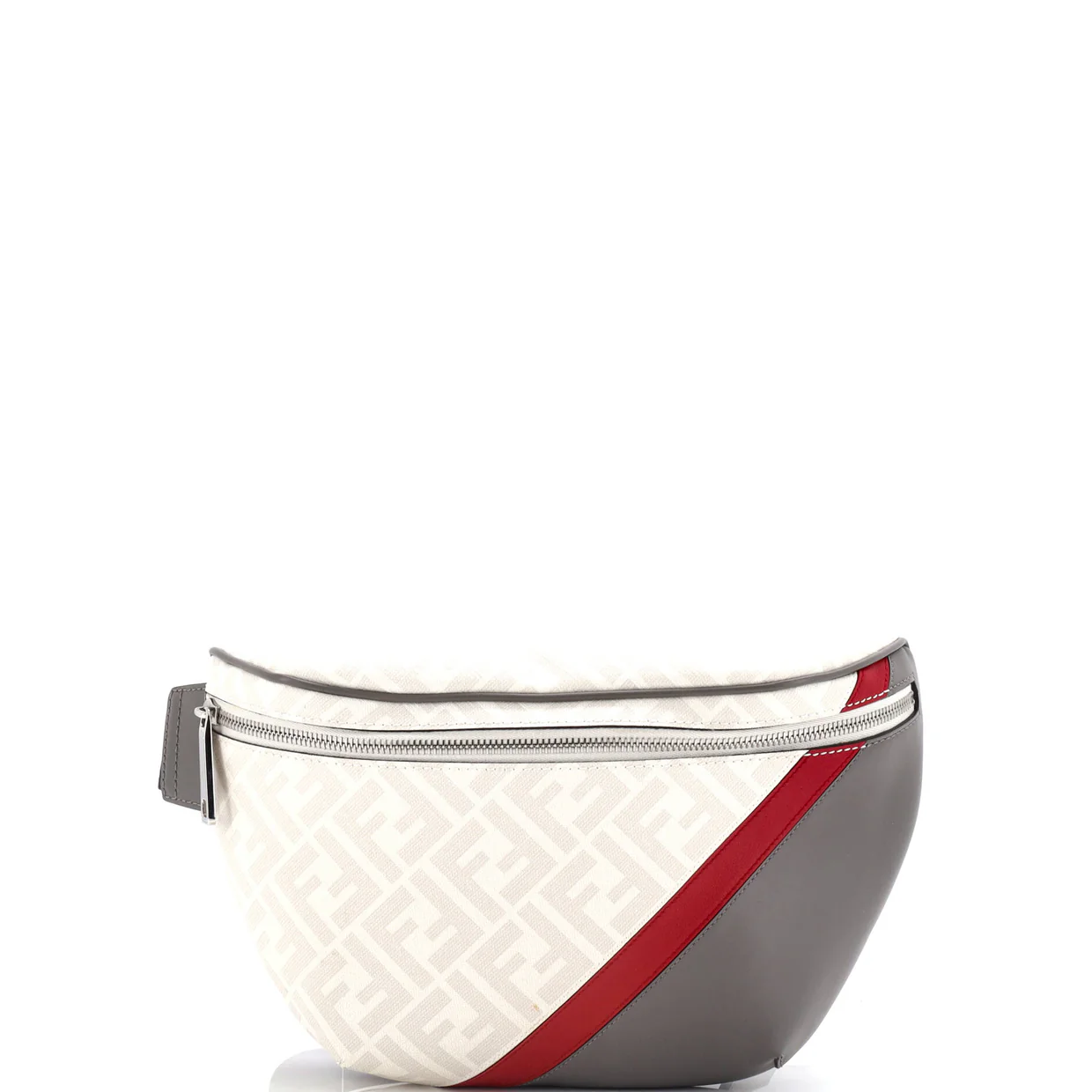 Zip Belt Bag Zucca Coated Canvas and Leather - Deep Luxury