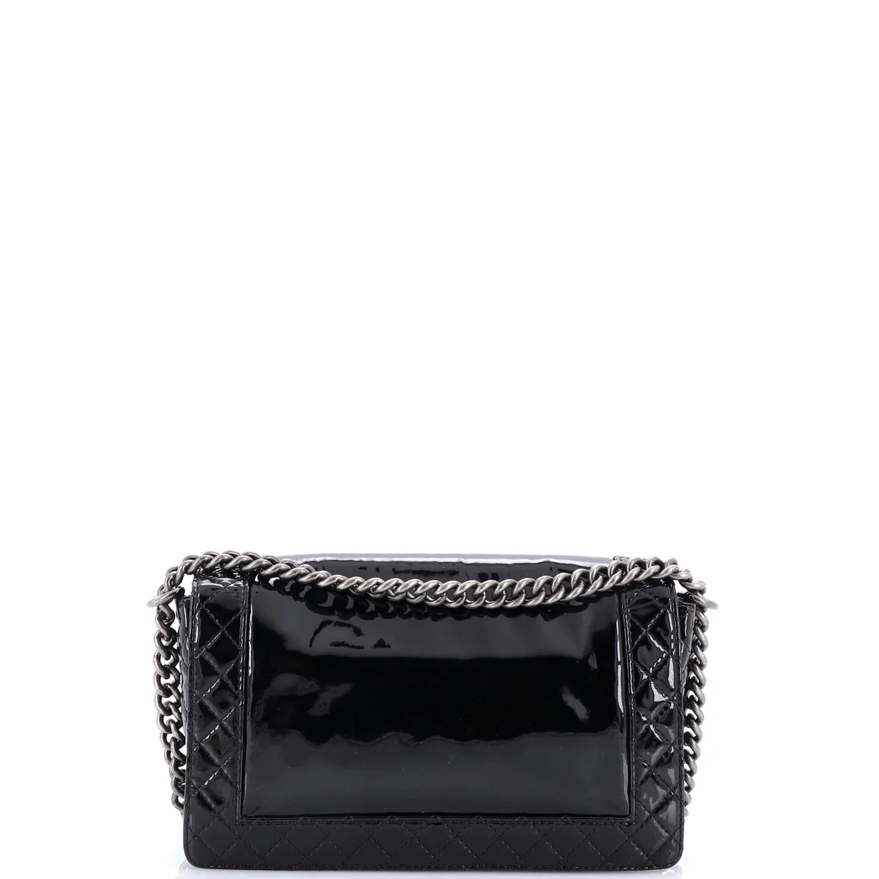 Reverso Boy Flap Bag Patent New Medium - Deep Luxury