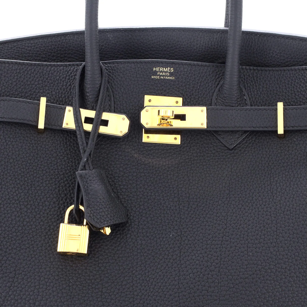 Birkin Handbag Noir Togo with Gold Hardware 30 - Deep Luxury