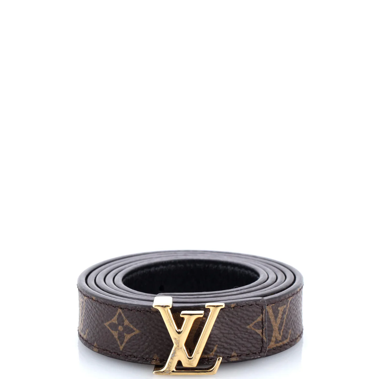 LV Initiales Reversible Belt Monogram Canvas and Leather Thin - Deep Luxury