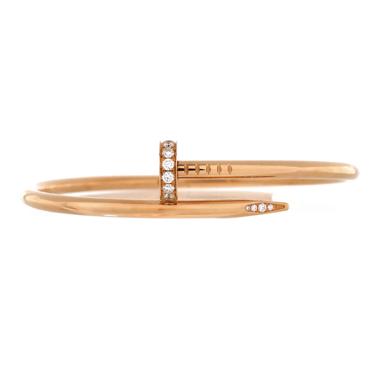 Juste un Clou Bracelet 18K Rose Gold with Diamonds Classic - Deep Luxury