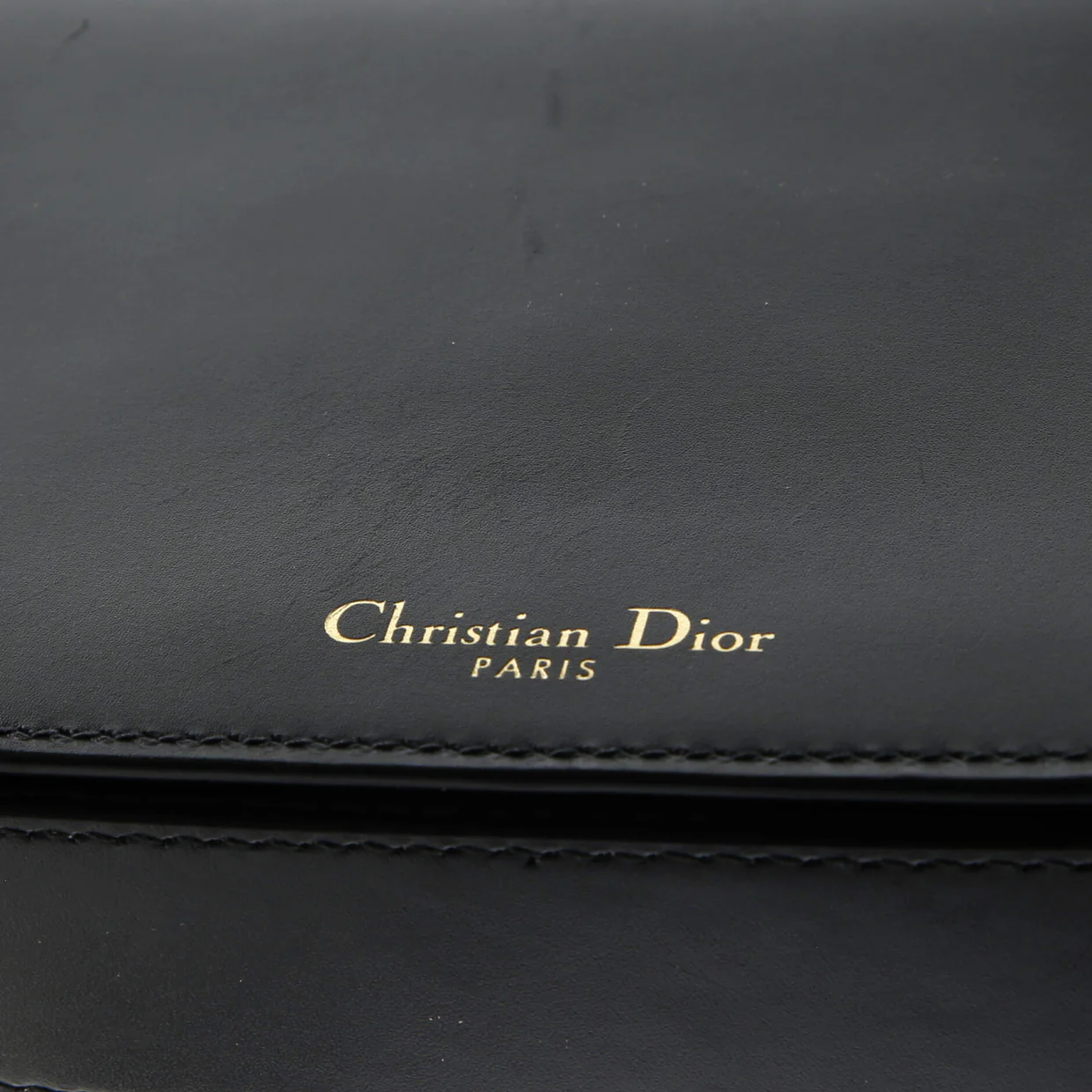 CD Signature Camera Flap Bag Leather Small - Deep Luxury