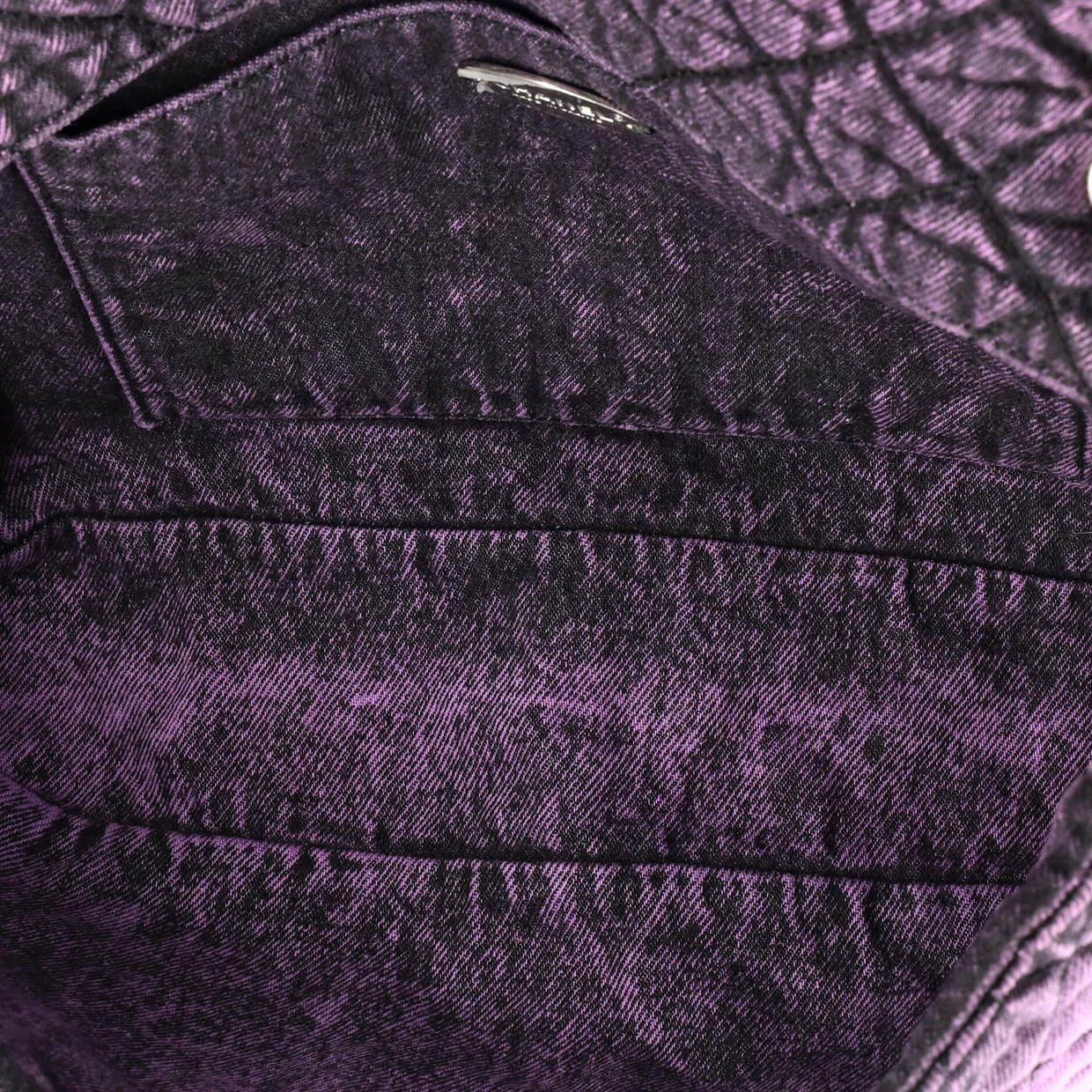 Denimpression Flap Bag Quilted Distressed Denim Medium - Deep Luxury