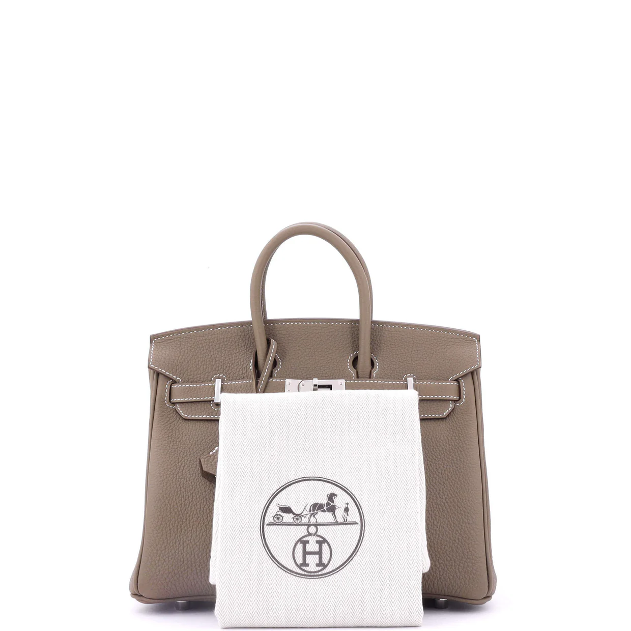 Birkin Handbag Grey Togo with Palladium Hardware 25 - Deep Luxury