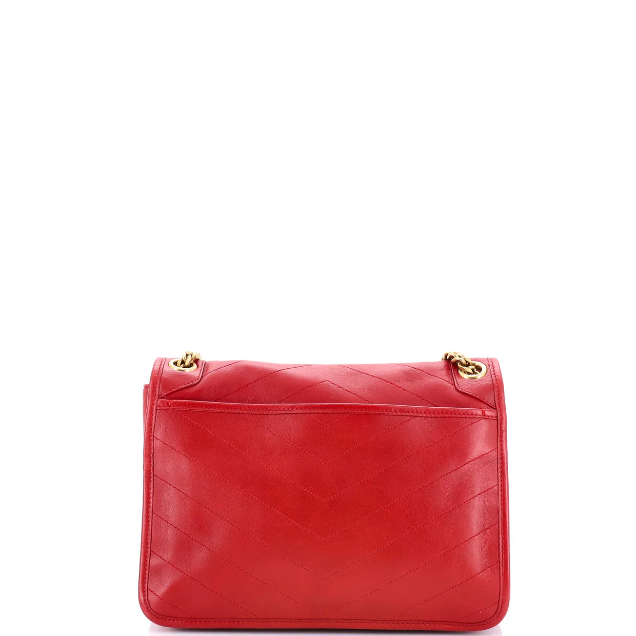 Niki Chain Flap Bag Matelasse Chevron Leather Medium - Deep Luxury