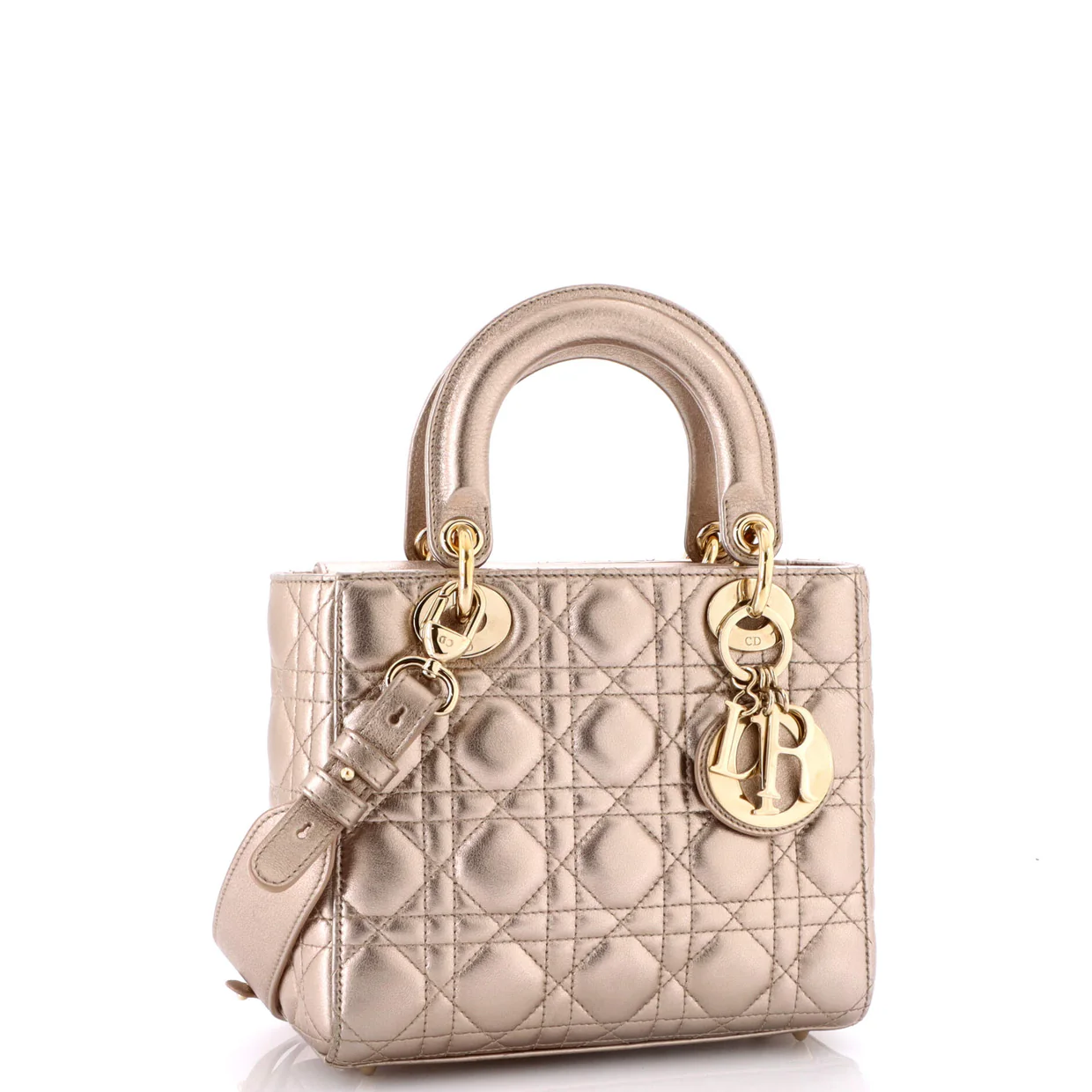 My ABCDior Lady Dior Bag Metallic Cannage Quilt Leather - Deep Luxury