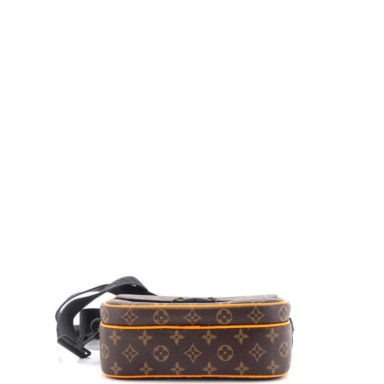 S Lock Messenger Bag Macassar Monogram Canvas - Deep Luxury
