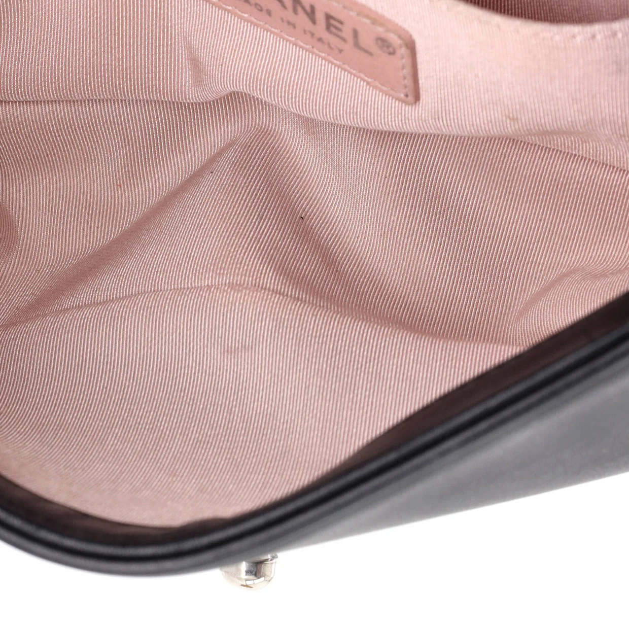 Boy Flap Bag Pearl Embellished Chevron Calfskin Small - Deep Luxury