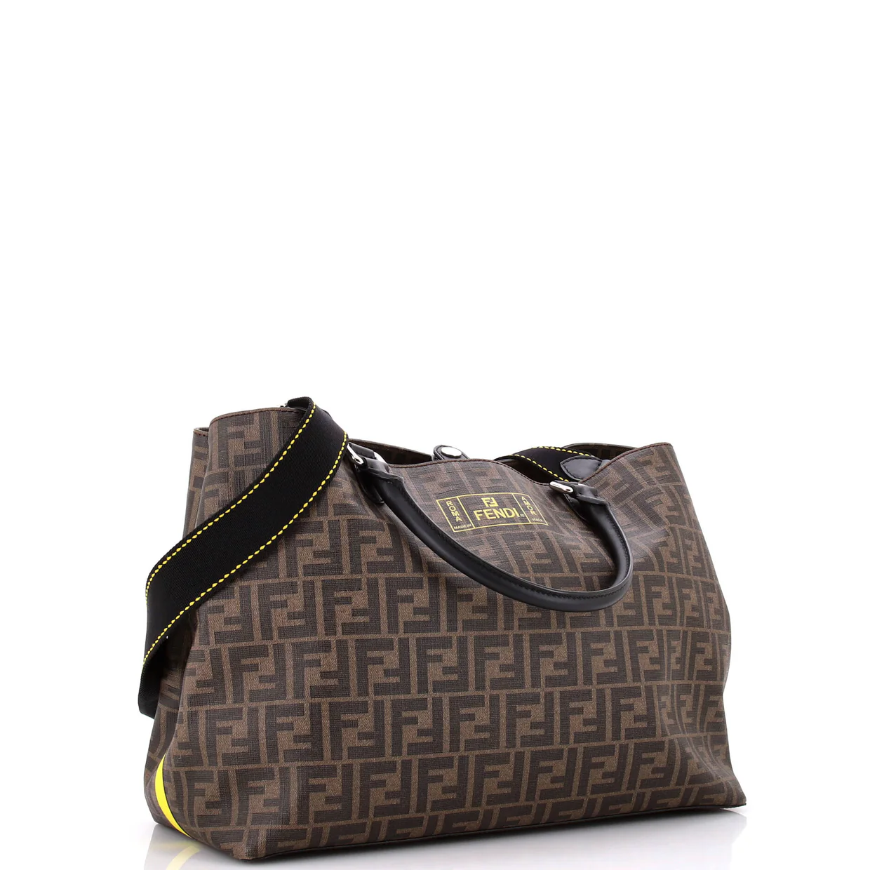 Convertible Shopping Tote Zucca Coated Canvas East West - Deep Luxury