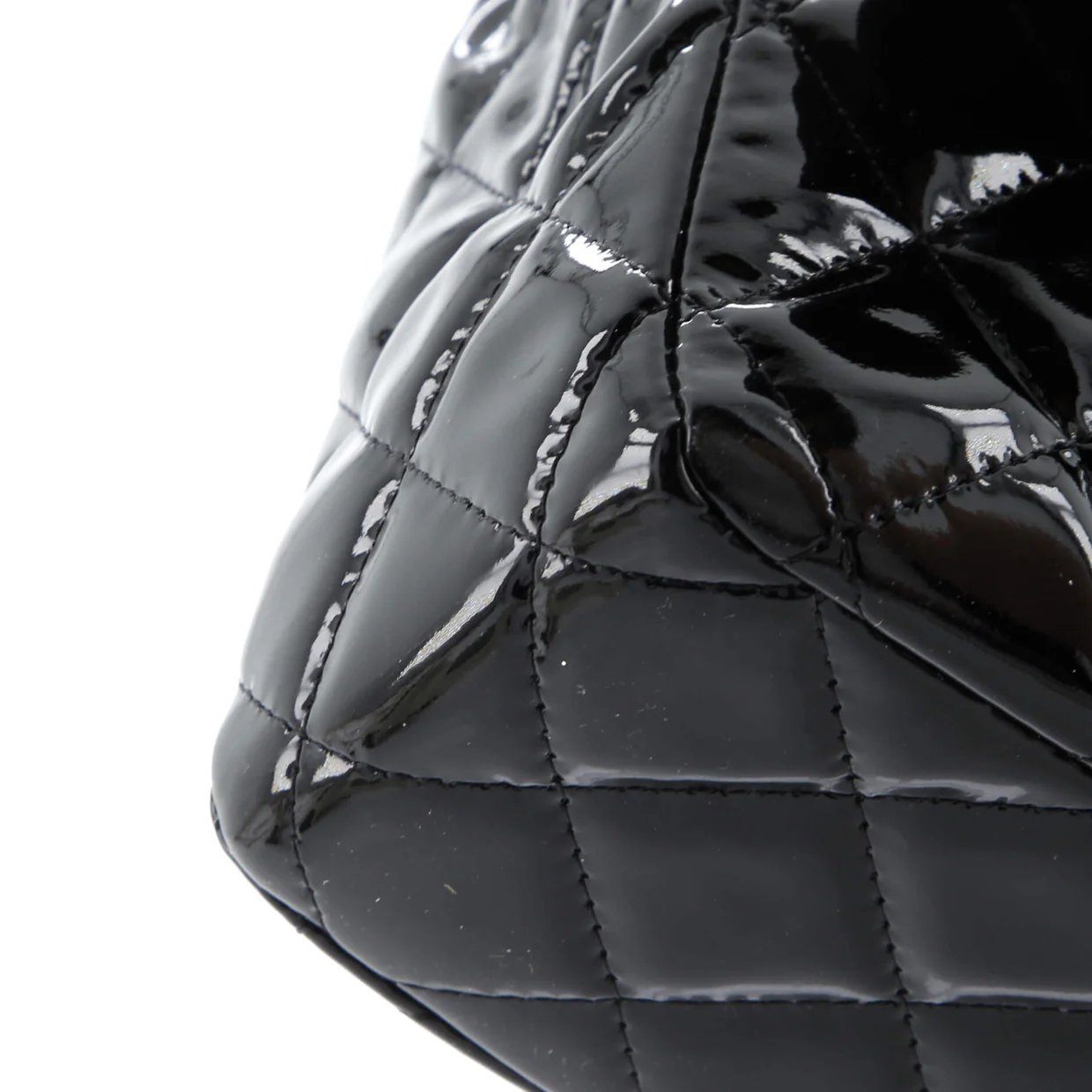 Classic Double Flap Bag Quilted Patent Medium - Deep Luxury