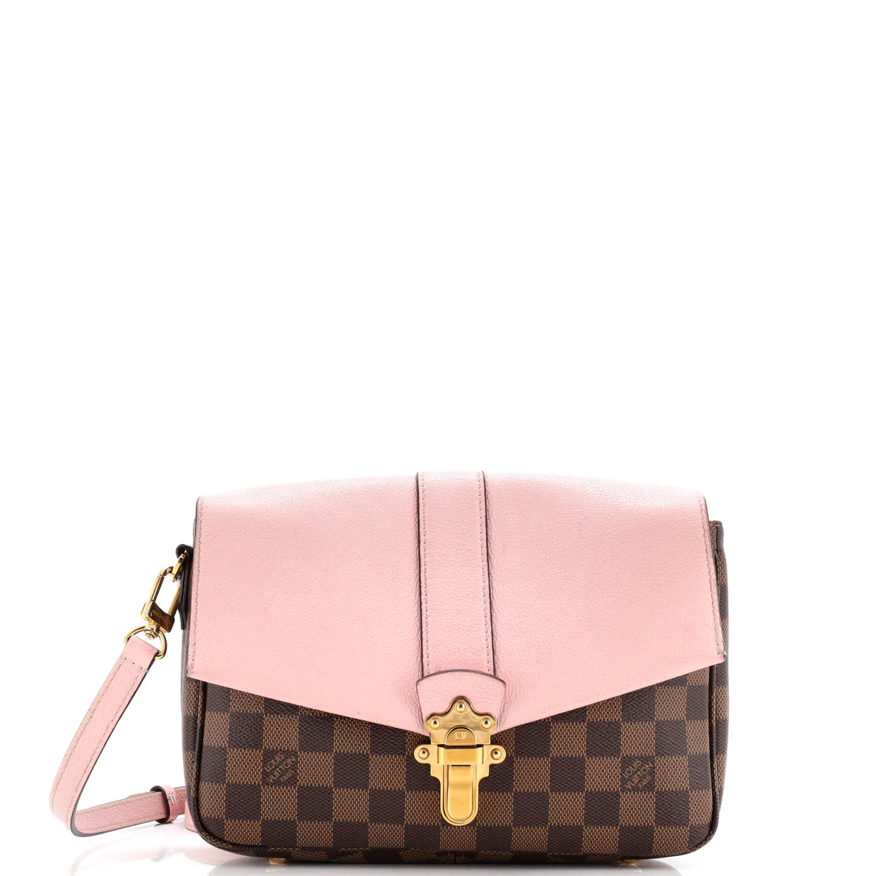 Clapton Handbag Damier and Leather PM - Deep Luxury