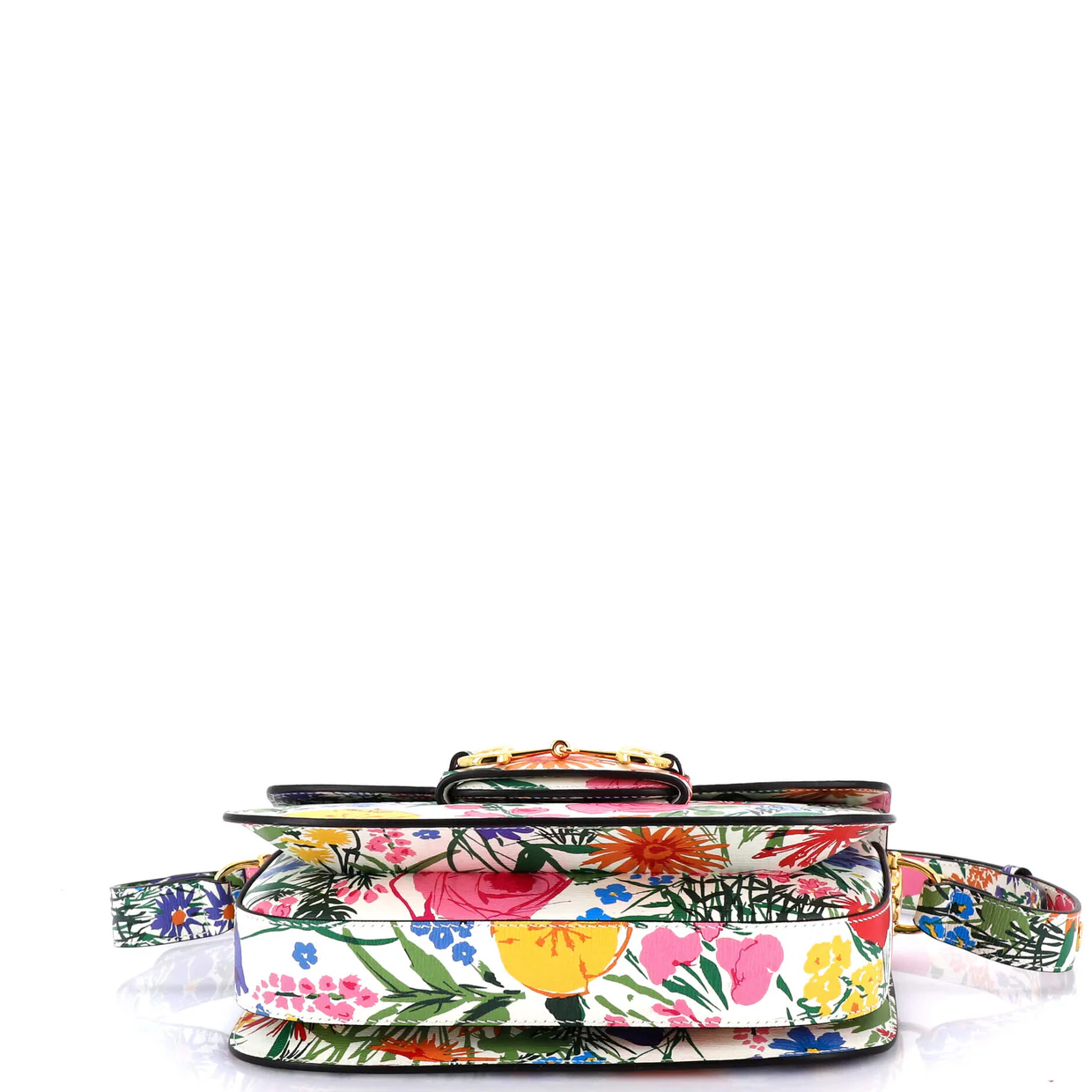x Ken Scott Horsebit 1955 Shoulder Bag Printed Leather Small - Deep Luxury