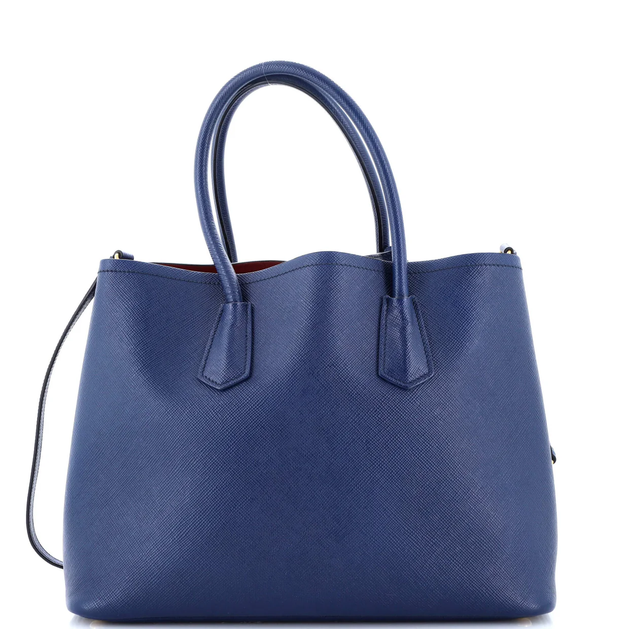 Cuir Double Tote Saffiano Leather Medium - Deep Luxury