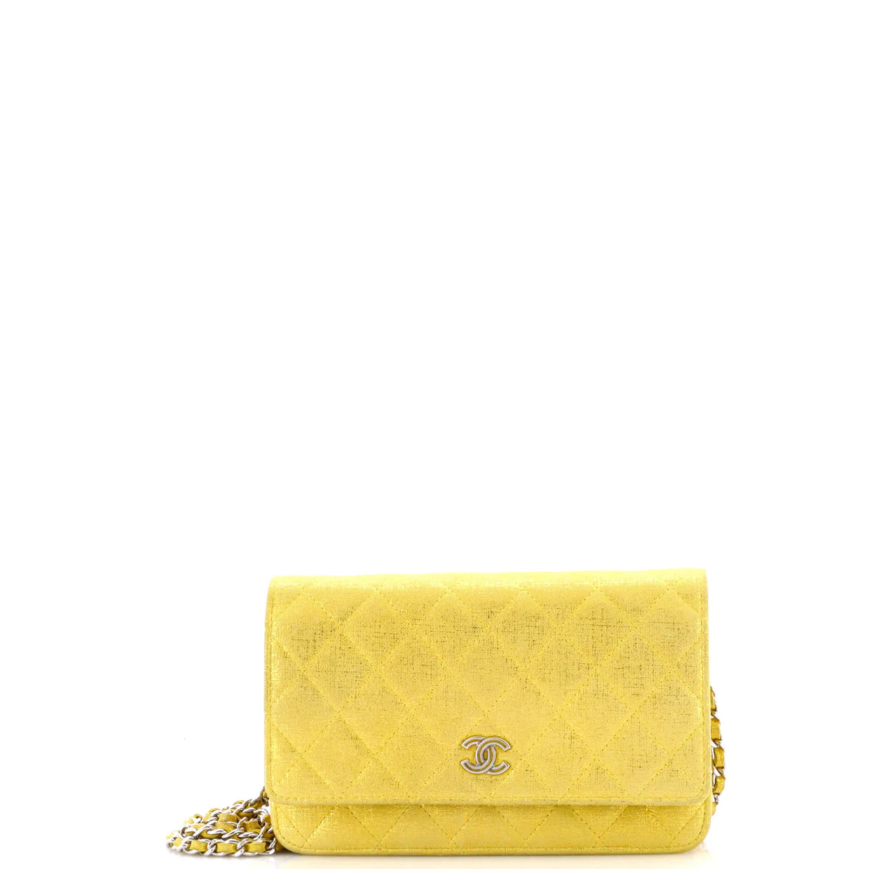 Wallet on Chain Quilted Glitter Fabric - Deep Luxury