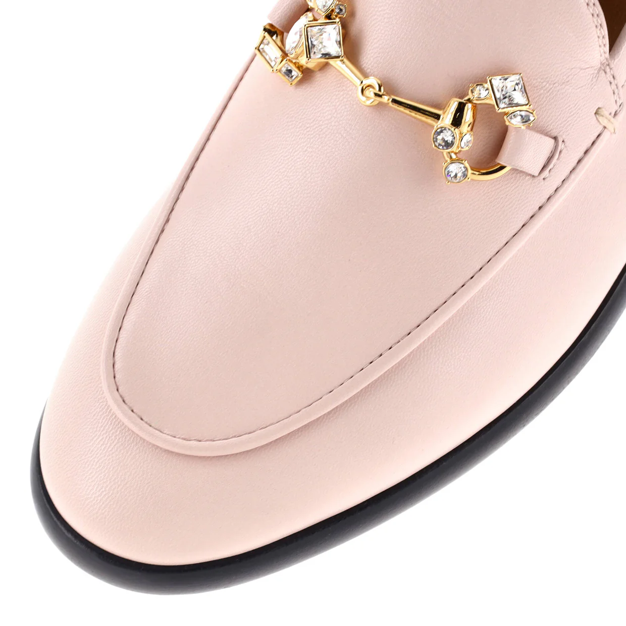 Women's Jordaan Loafers Leather with Crystals - Deep Luxury