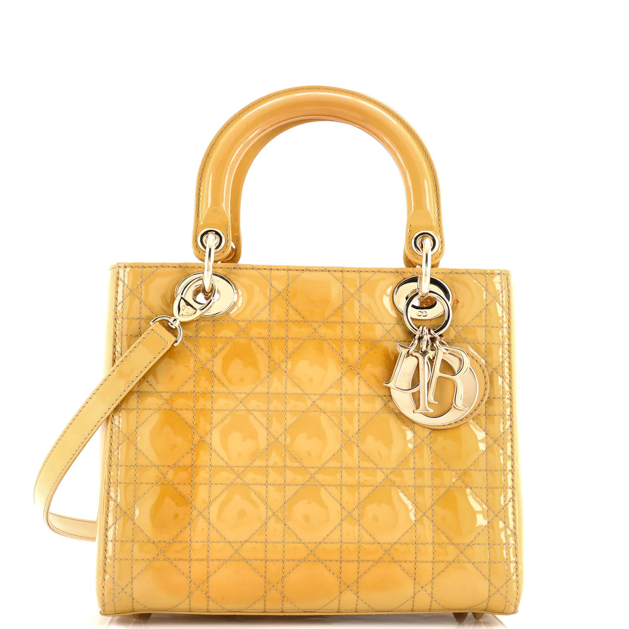 Lady Dior Bag Cannage Quilt Patent Medium - Deep Luxury