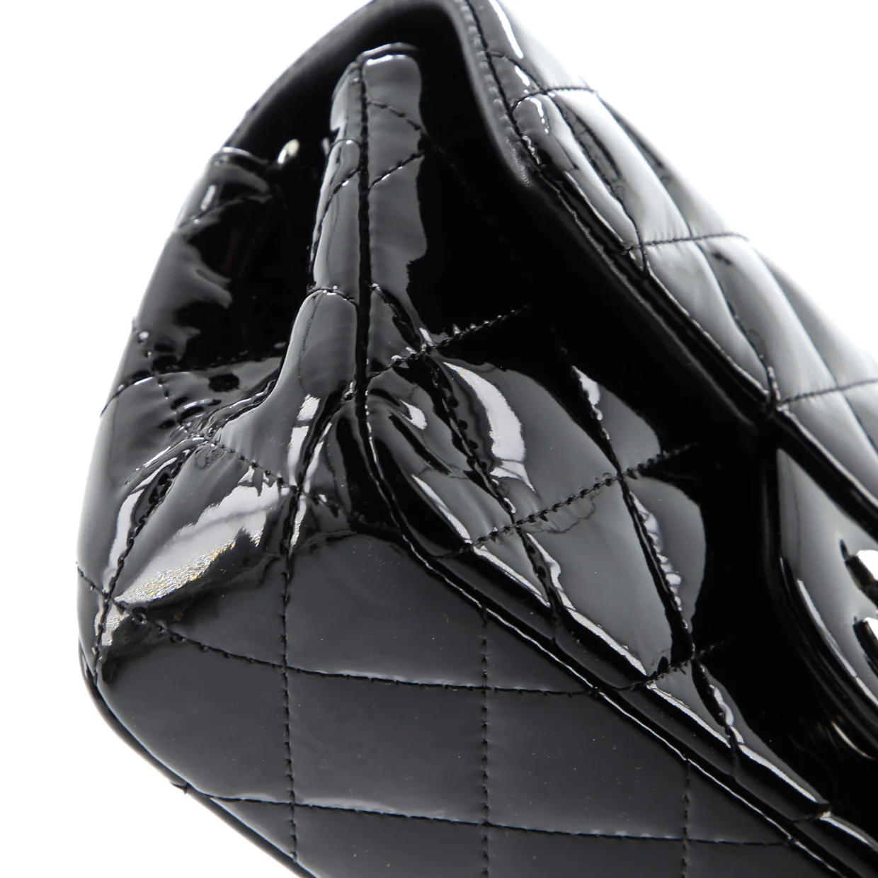 Classic Single Flap Bag Quilted Patent Extra Mini - Deep Luxury