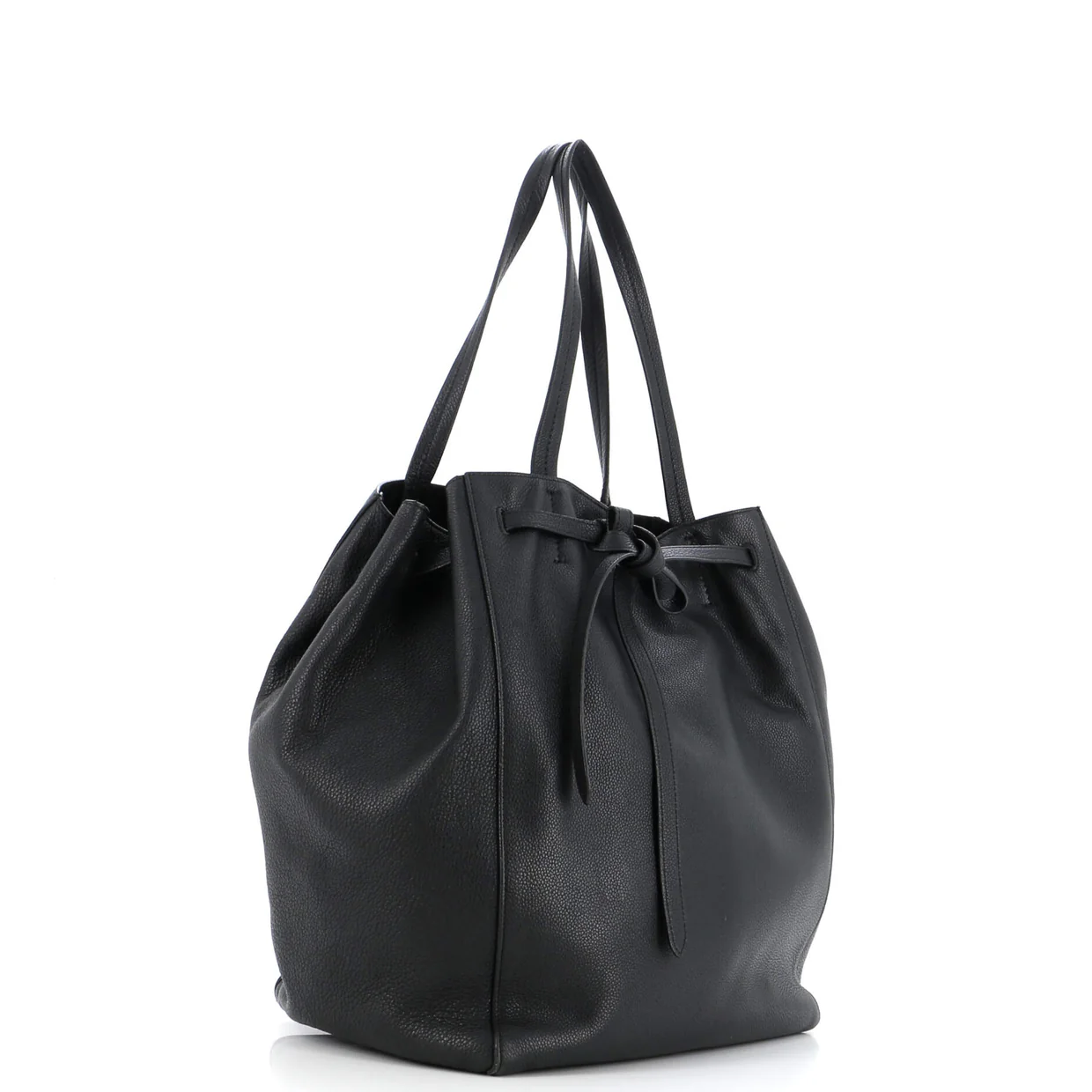 Phantom Tie Cabas Tote Leather Medium - Deep Luxury