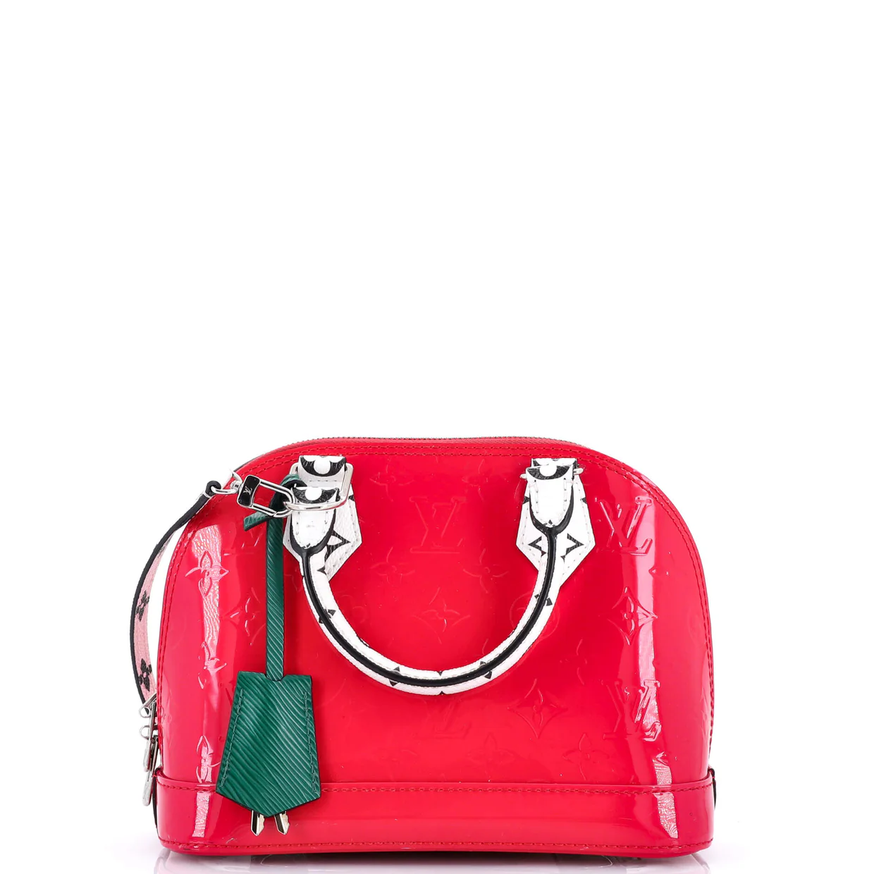 Alma Handbag Monogram Vernis with Monogram Canvas and Epi Leather BB - Deep Luxury