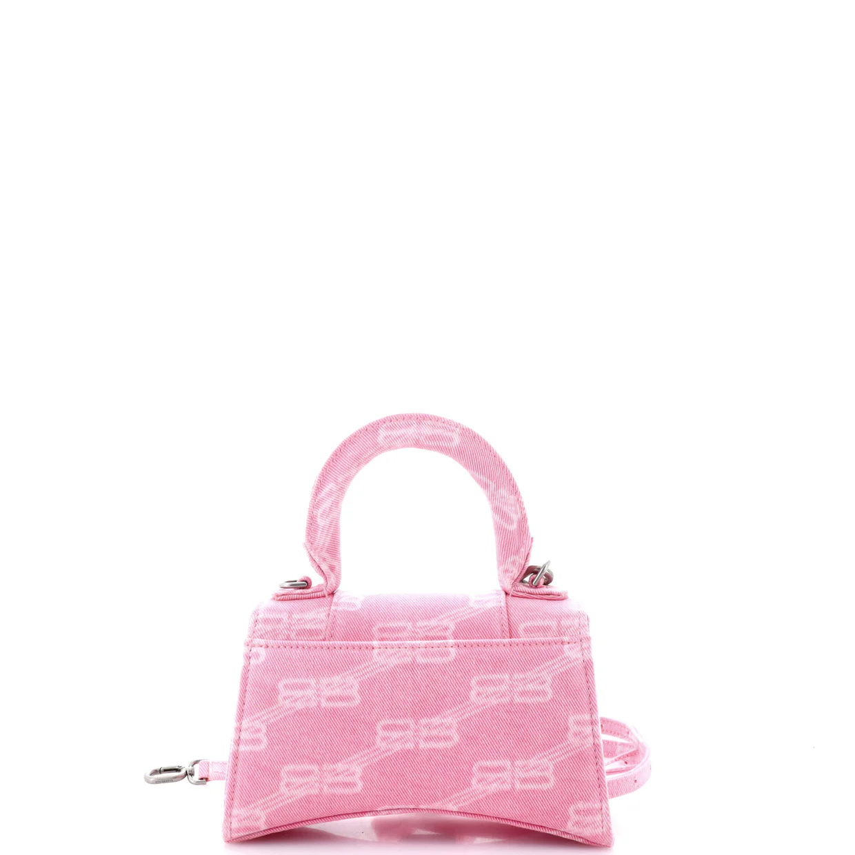 Hourglass Top Handle Bag BB Monogram Denim XS - Deep Luxury