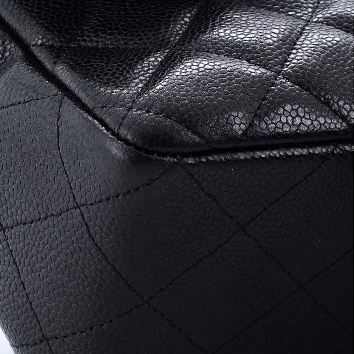 Classic Single Flap Bag Quilted Caviar Jumbo - Deep Luxury