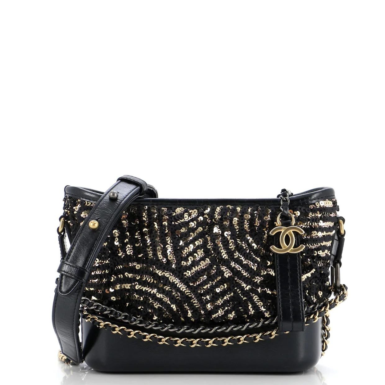 Gabrielle Hobo Sequins Small - Deep Luxury