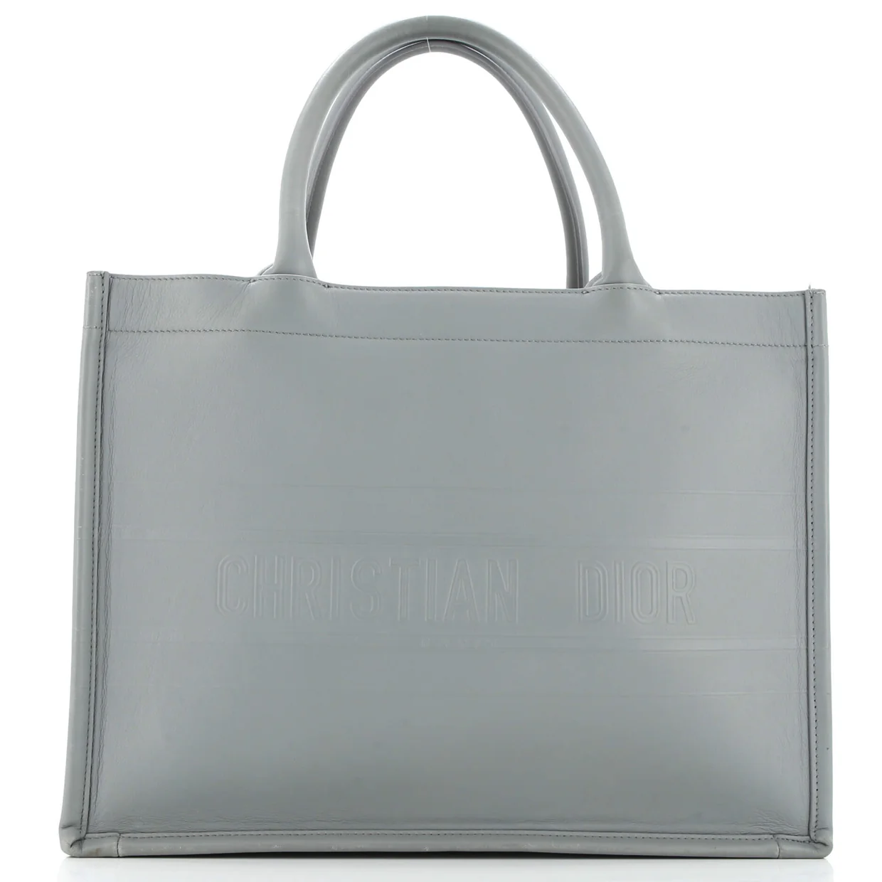 Book Tote Oblique Embossed Calfskin Medium - Deep Luxury