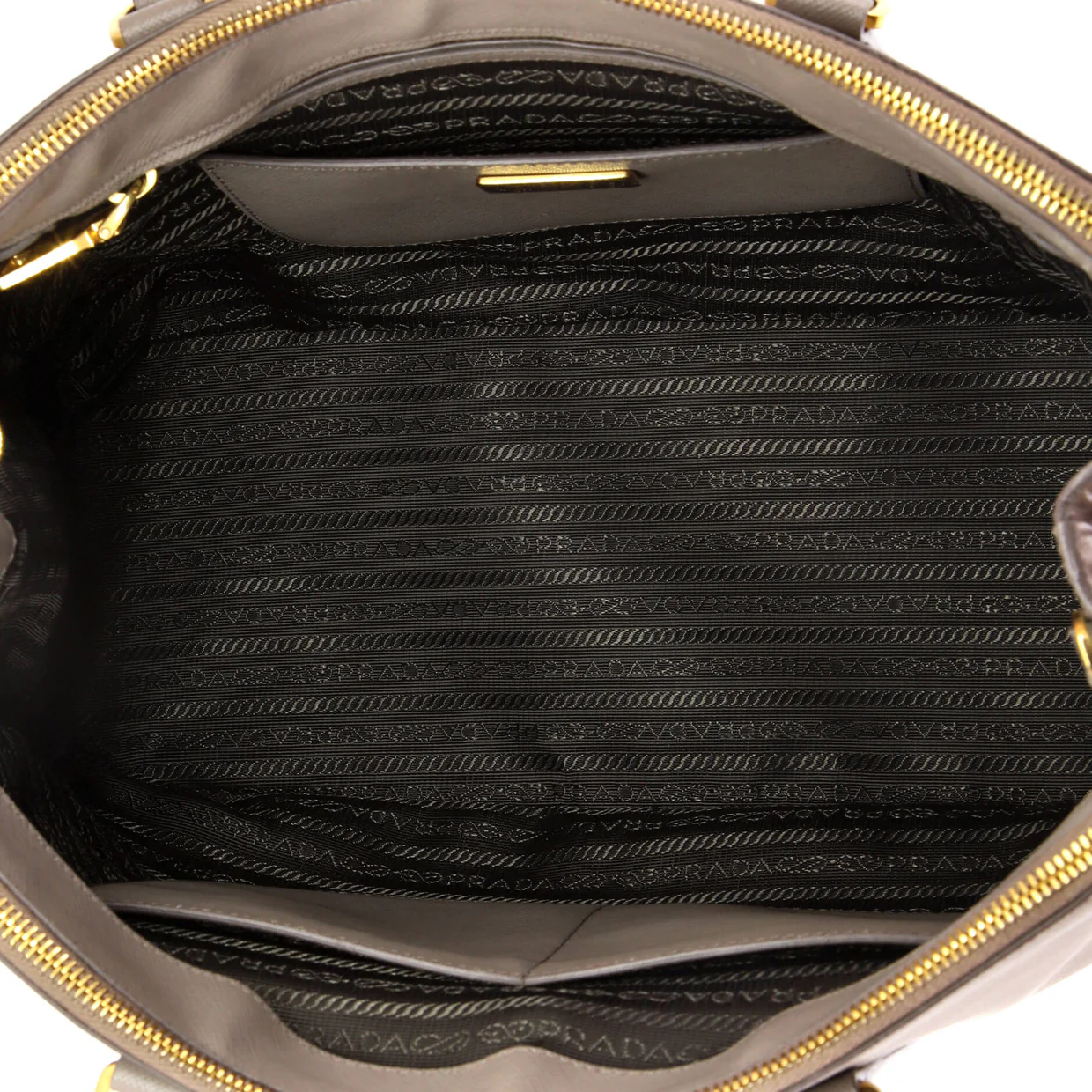 Double Zip Lux Tote Saffiano Leather Large - Deep Luxury
