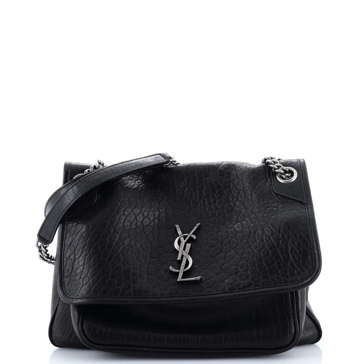 Niki Chain Flap Bag Leather Medium - Deep Luxury