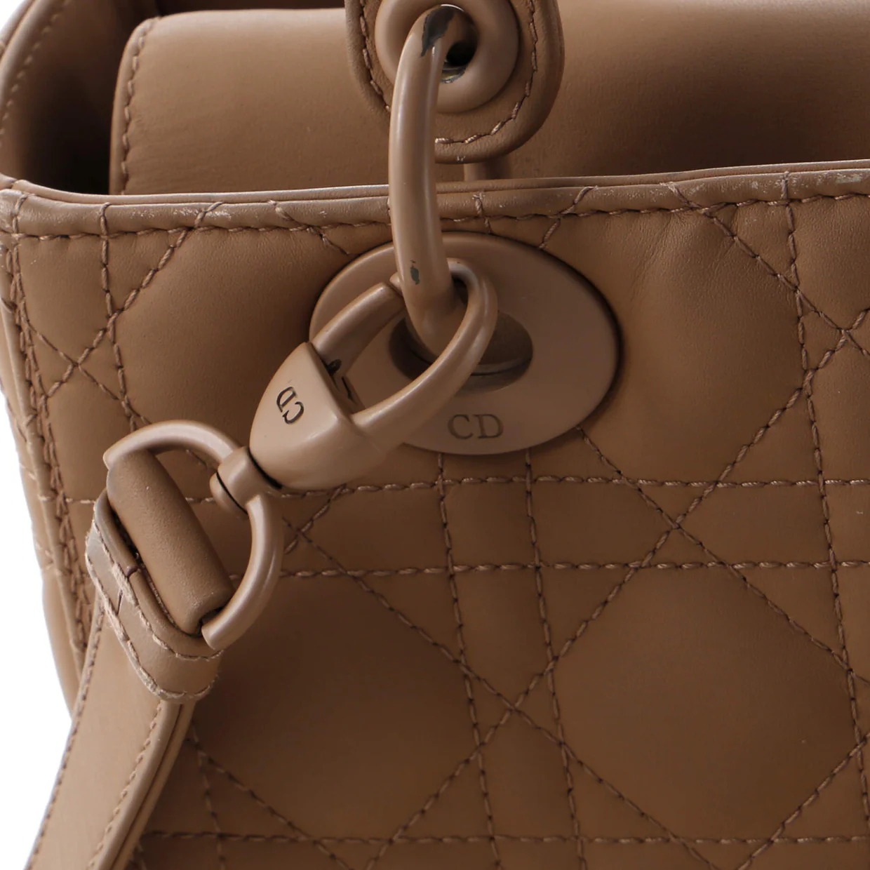 Ultra Matte Supple Lady Dior Bag Cannage Studded Lambskin Medium - Deep Luxury