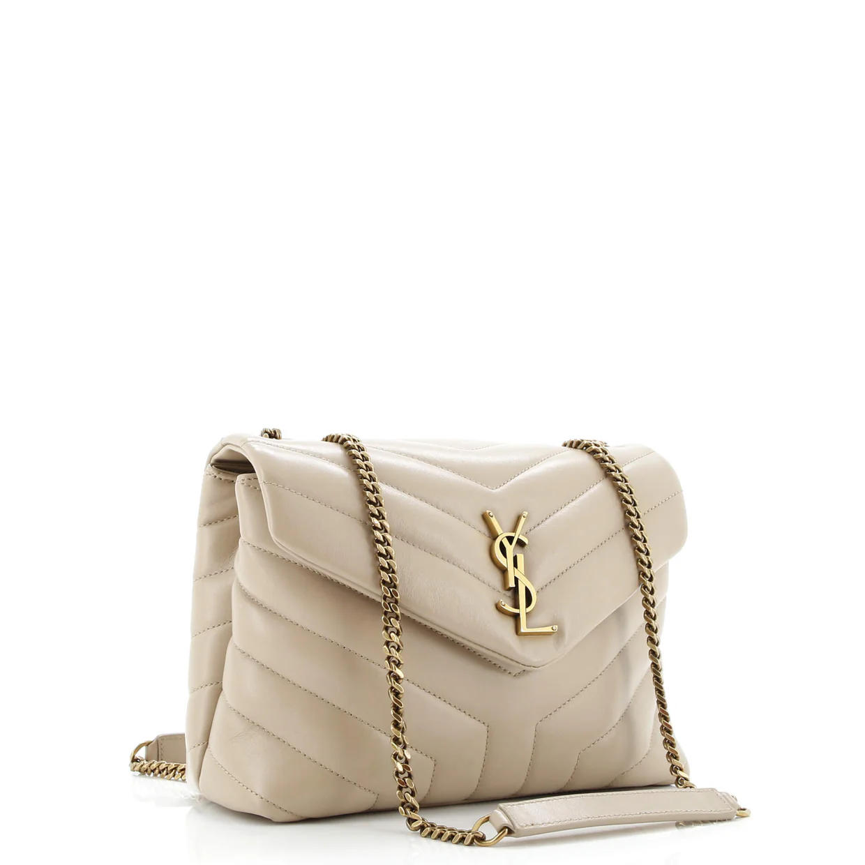 Loulou Shoulder Bag Matelasse Chevron Leather Small - Deep Luxury