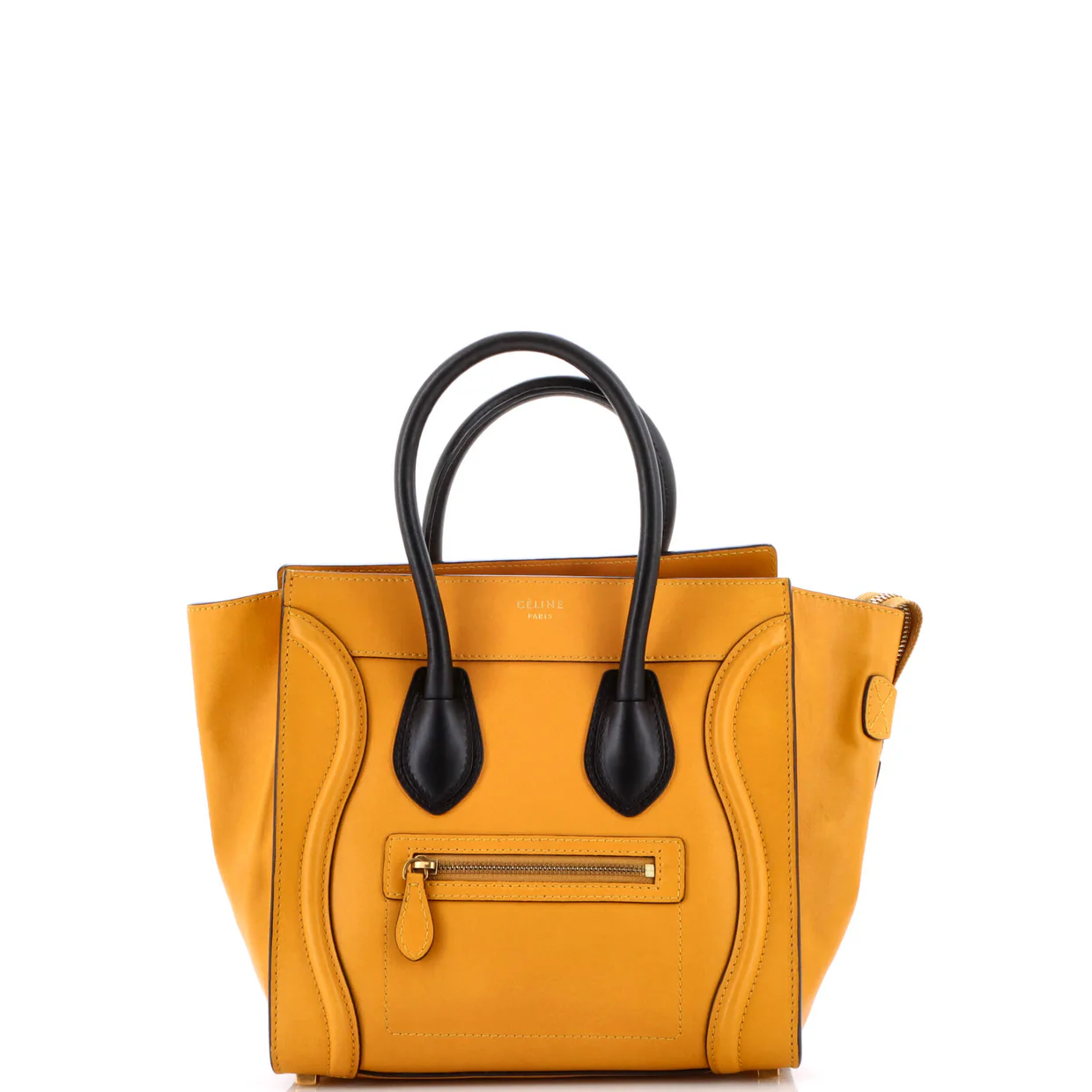 Bicolor Luggage Bag Leather Micro - Deep Luxury