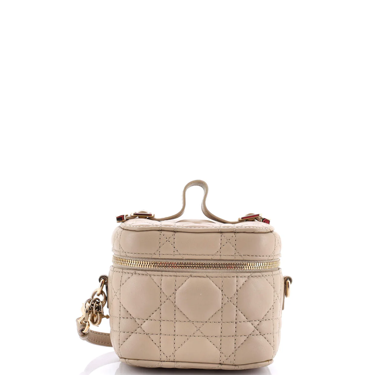 Lady Dior Vanity Case Cannage Quilt Lambskin Micro - Deep Luxury