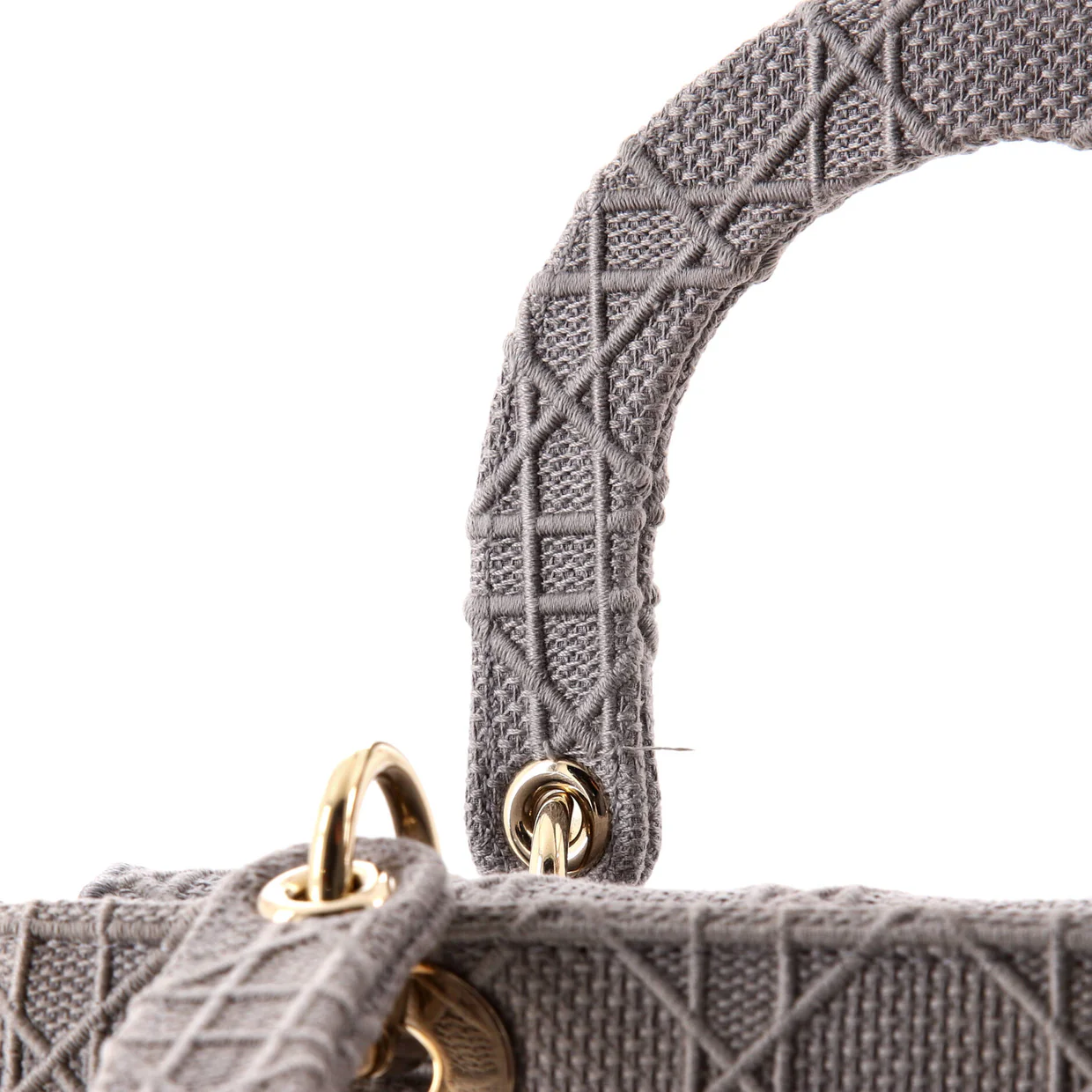 Lady D-Lite Bag Cannage Embroidered Canvas Medium - Deep Luxury