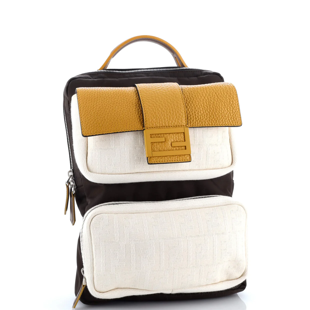1974 Baguette Pocket Zip Backpack Zucca Mesh with Nylon Medium - Deep Luxury