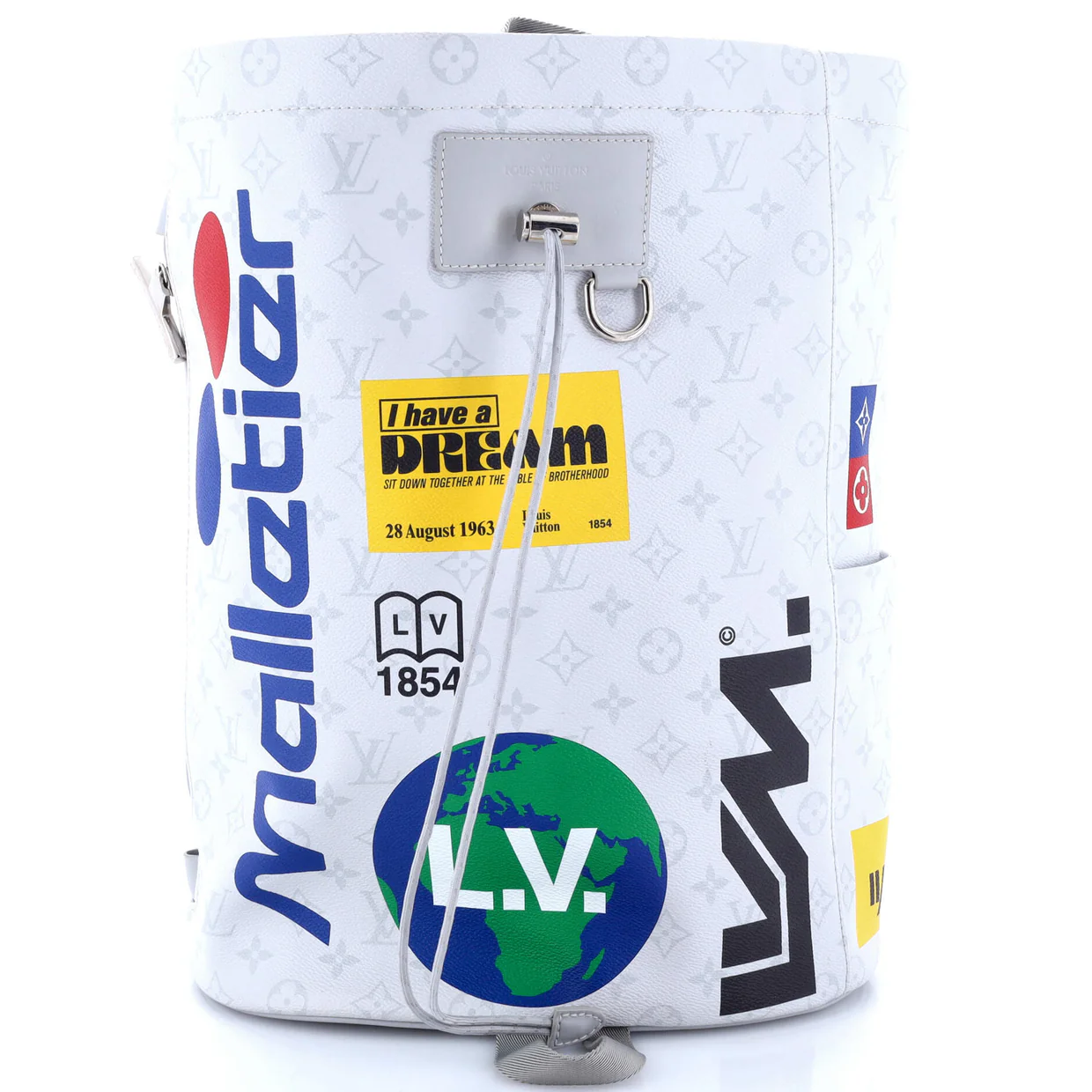 Chalk Backpack Limited Edition Logo Story Monogram Canvas - Deep Luxury