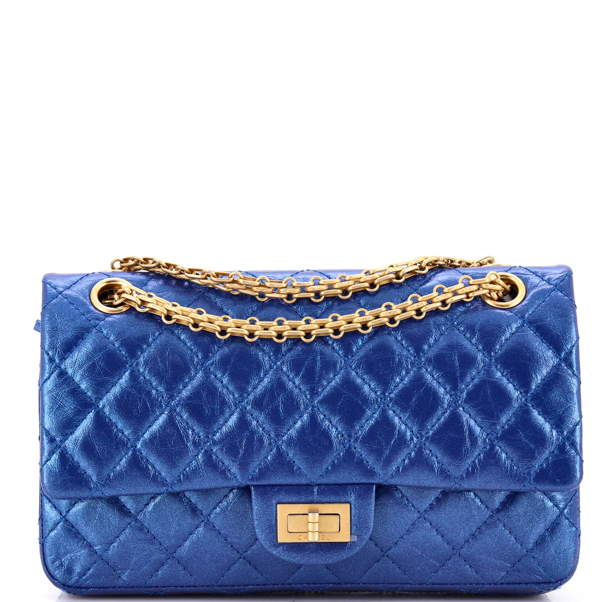 Reissue 2.55 Flap Bag Quilted Metallic Calfskin 225 - Deep Luxury