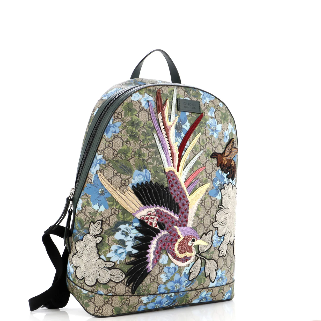 Zip Backpack Embroidered Printed GG Coated Canvas Medium - Deep Luxury