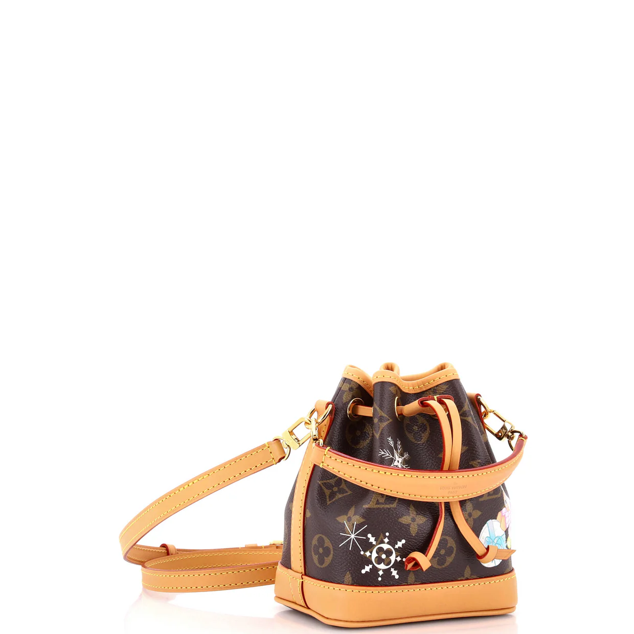 Noe NM Handbag Limited Edition Vivienne Xmas Monogram Canvas Nano - Deep Luxury