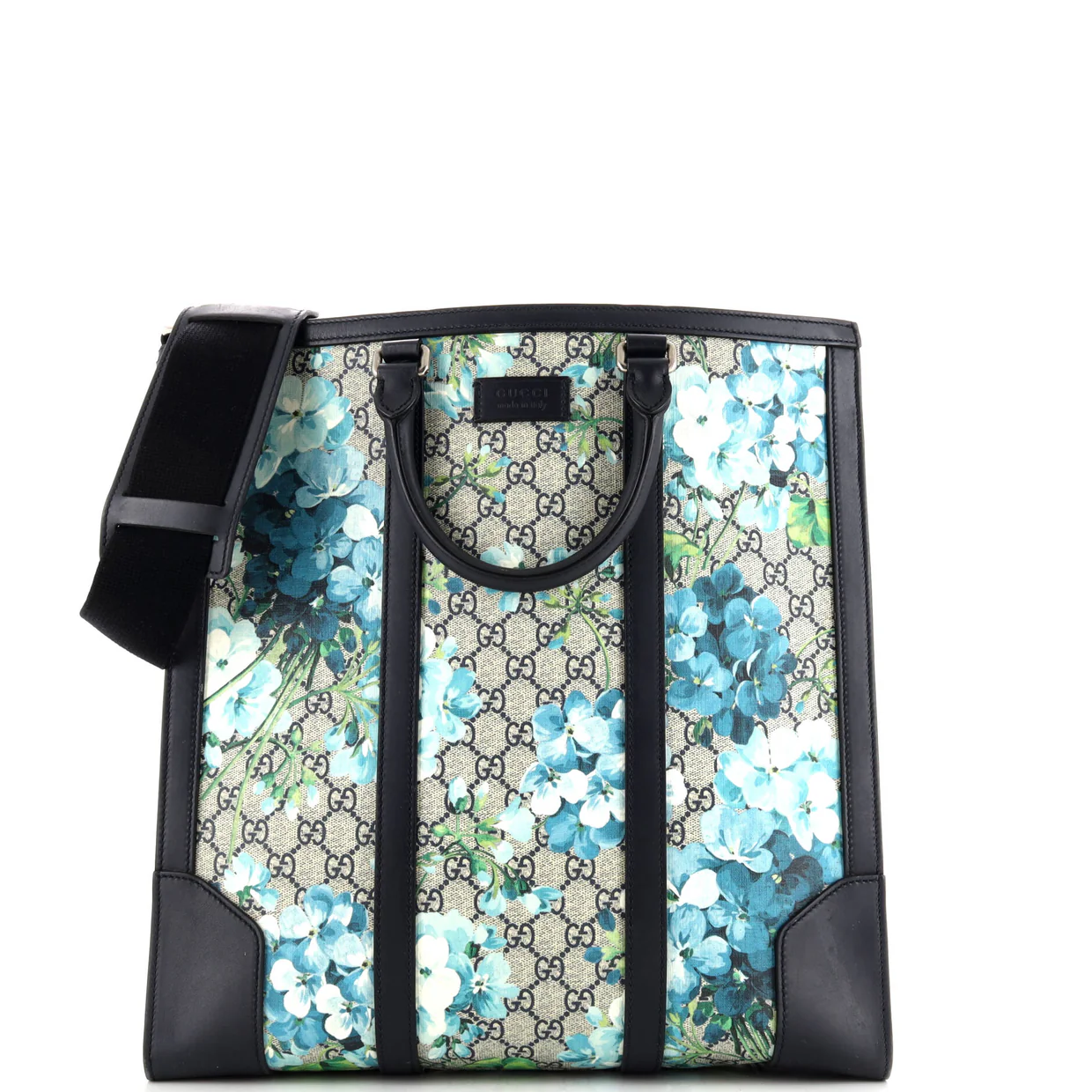 Convertible Tote Blooms Print GG Coated Canvas Tall - Deep Luxury