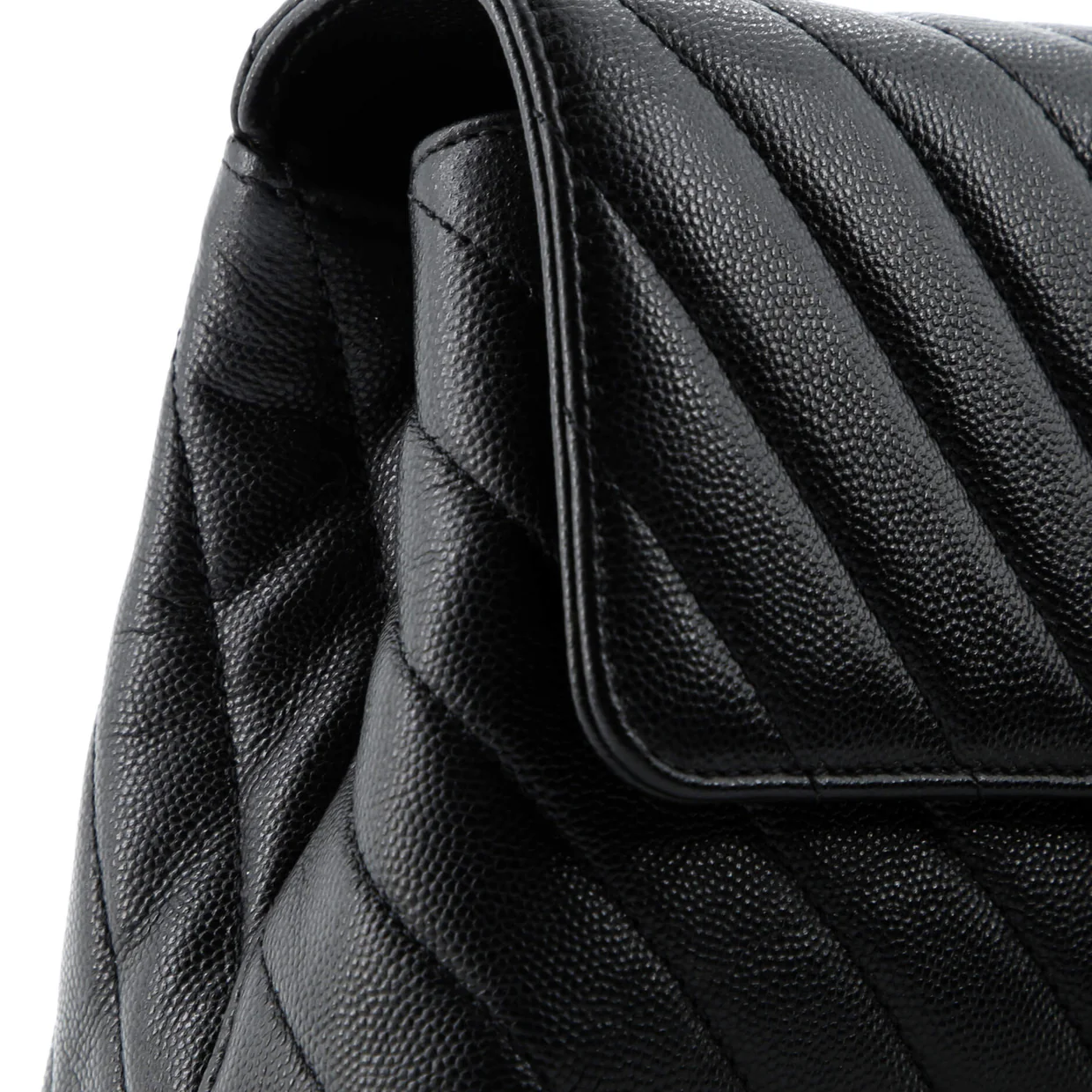 So Black Coco Top Handle Bag Chevron Caviar Mini - Deep Luxury