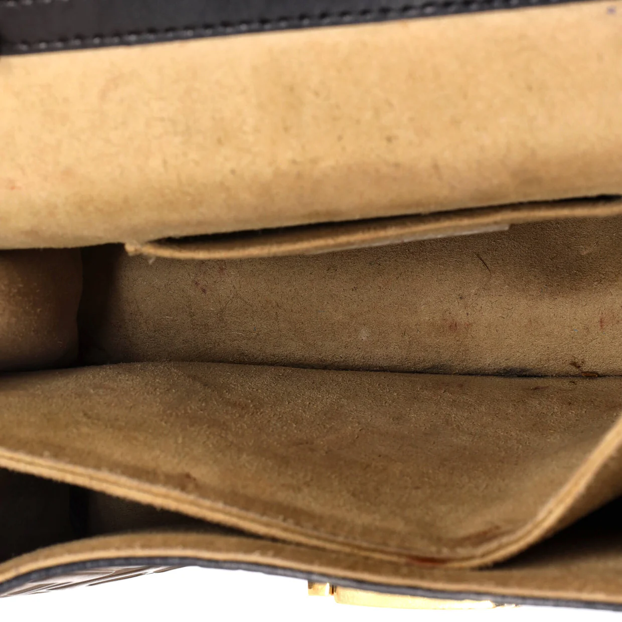 Kan U Shoulder Bag Zucca Embossed Leather Small - Deep Luxury