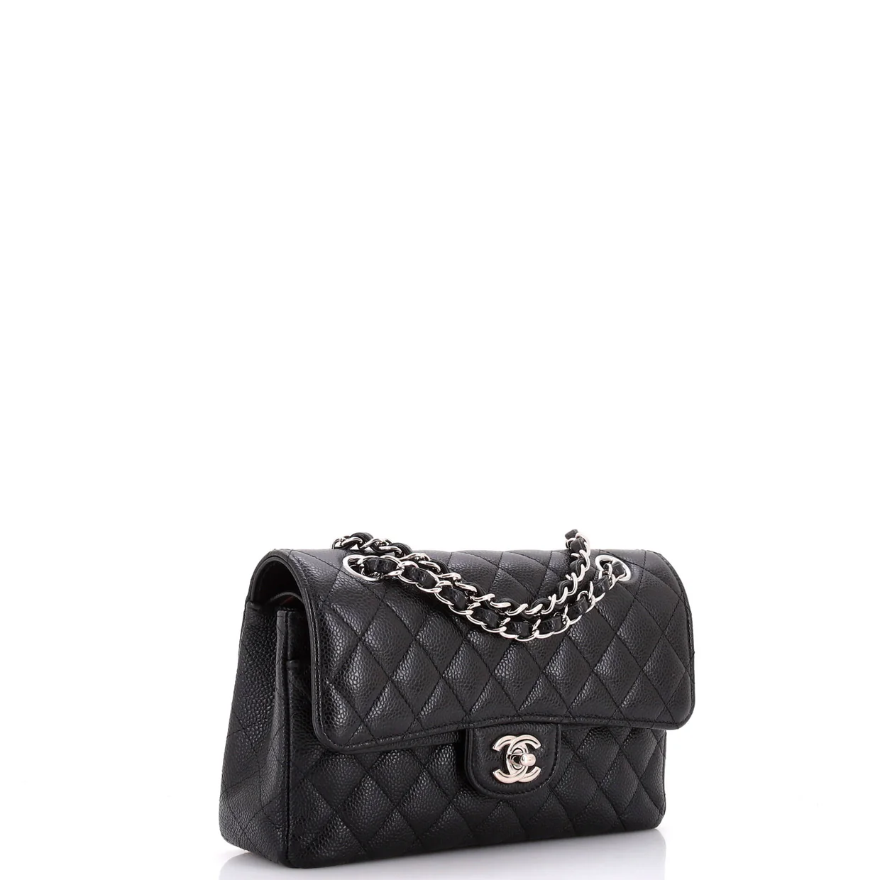 Classic Double Flap Bag Quilted Caviar Small - Deep Luxury