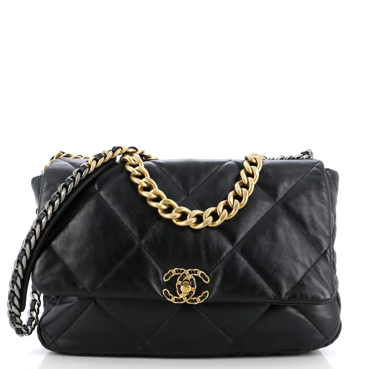 19 Flap Bag Quilted Leather Maxi - Deep Luxury