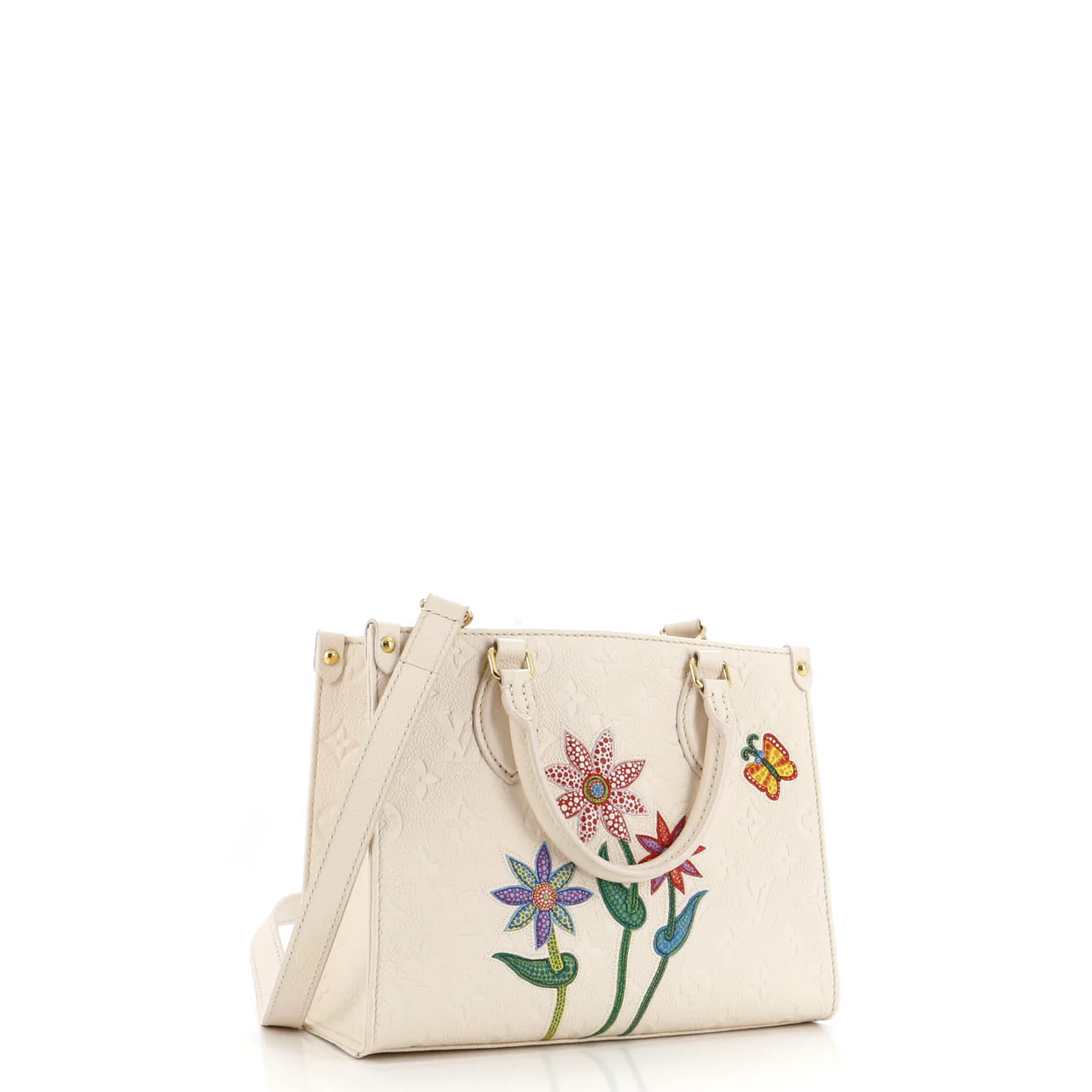 OnTheGo Tote Yayoi Kusama Flowers Monogram Empreinte Leather PM - Deep Luxury