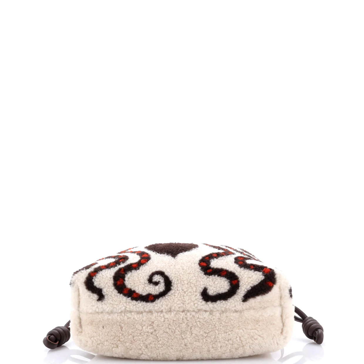 x Bernard Leach Flamenco Knot Clutch Printed Shearling Small - Deep Luxury