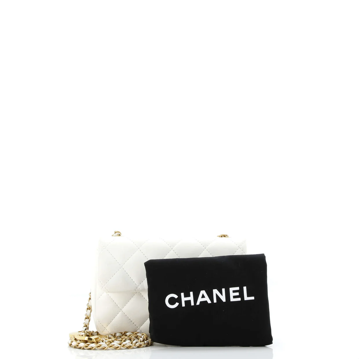 Heart Charms Flap Bag Quilted Lambskin Mini - Deep Luxury