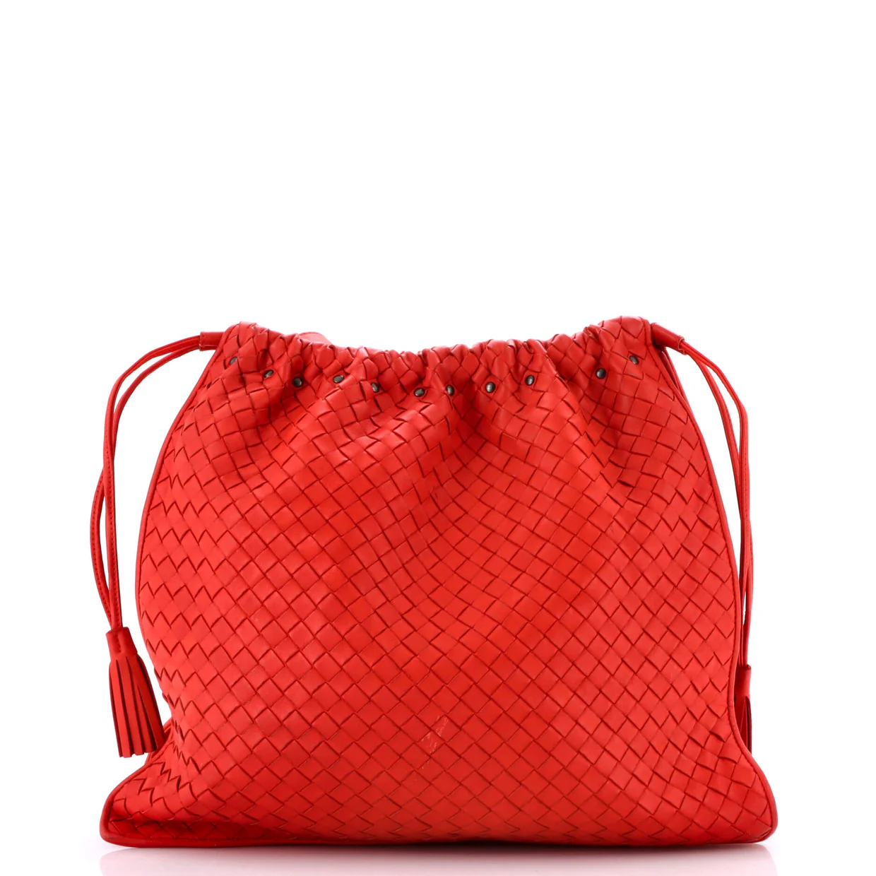 Drawstring Tassel Tote Intrecciato Nappa Medium - Deep Luxury