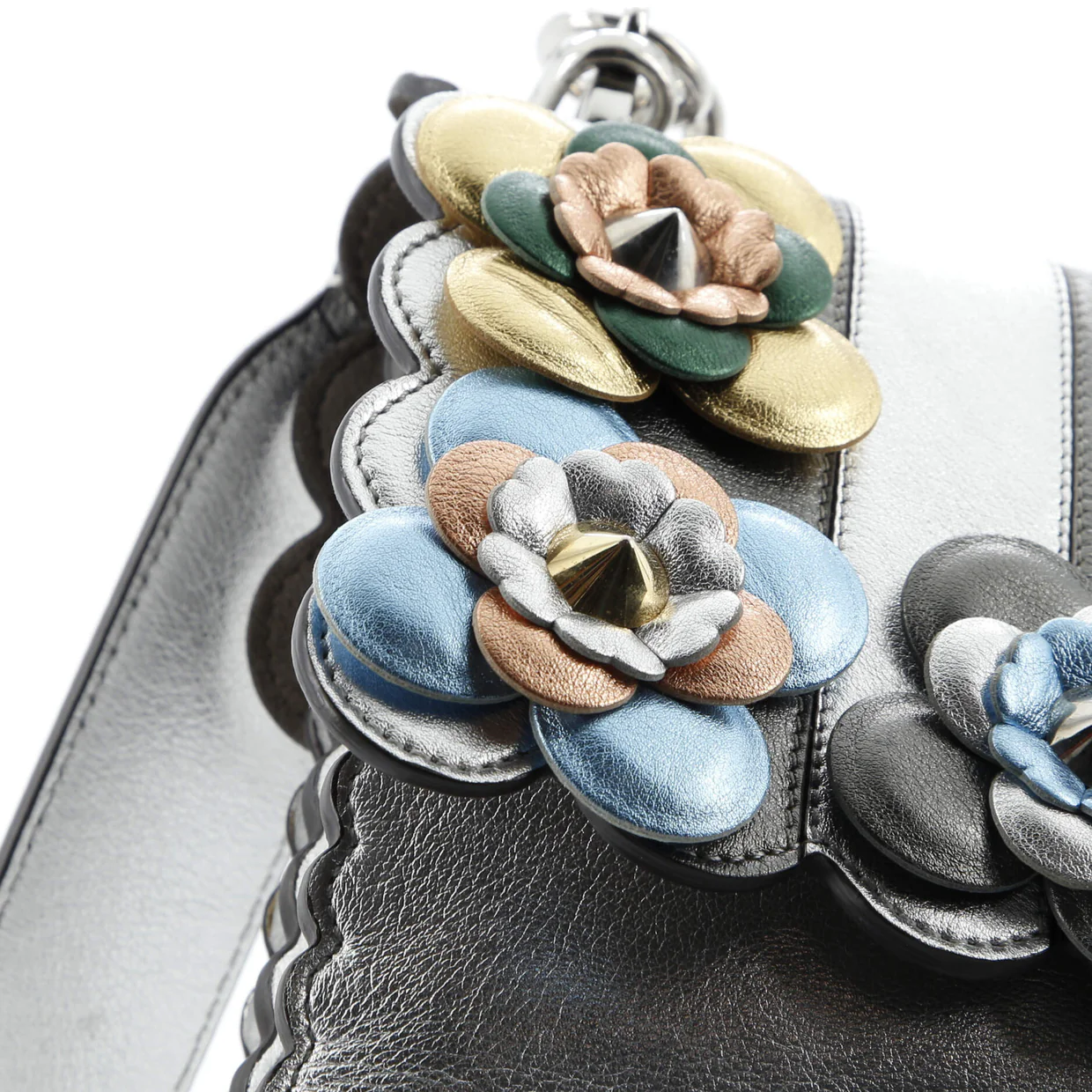 Flowerland Kan I Bag Embellished Leather Medium - Deep Luxury